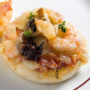 mini pizzas fruto di mare